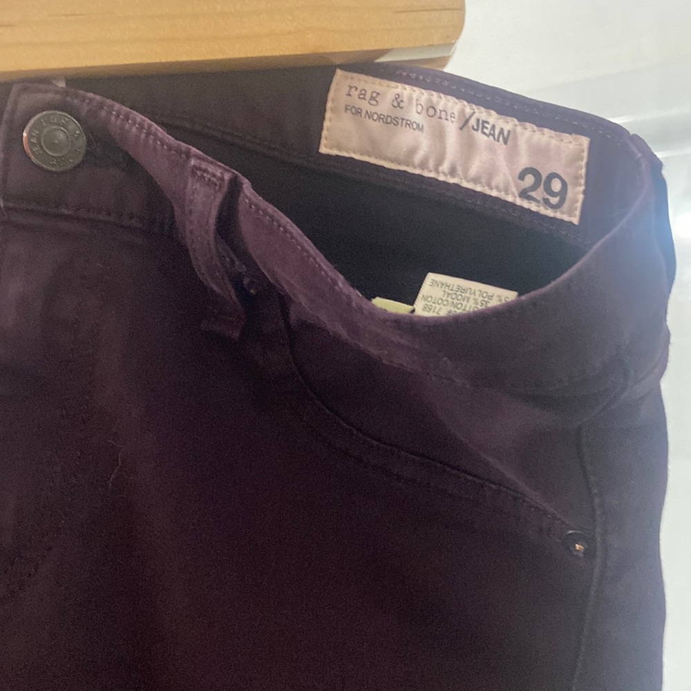 Rag & Bone | burgundy skinny jeans | size 29 - Picture 2 of 7